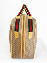 Vintage Gucci Red & Green Webb Logo Vinyl Canvas Carry On Suit Case
