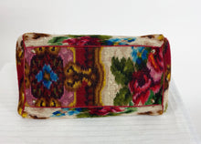 Koret Roses Frame Carpet Bag Rare 1960s Leather Interior Handbag