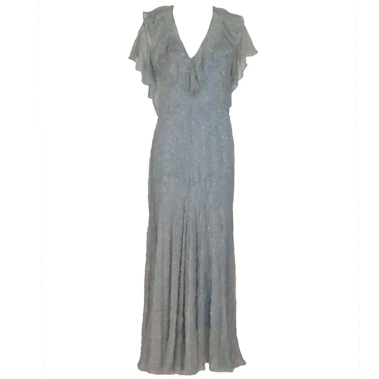 SOLD Ralaph Lauren 1930s inspired bias cut beaded silk chiffon dress Palm Beach Vintage SOLD Ralaph Lauren 1930s inspired bias cut beaded silk chiffon dress Palm Beach Vintage