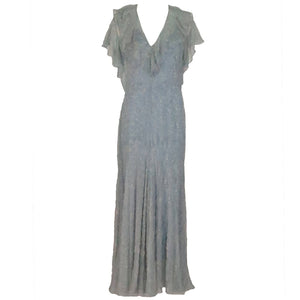 SOLD Ralaph Lauren 1930s inspired bias cut beaded silk chiffon dress