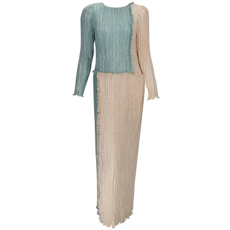 mary mcfadden pleated dress Iman Wearing A Pink Mary McFadden Pleated Dress by Ishimuro
