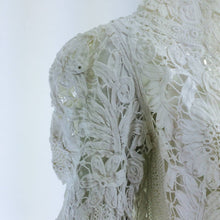 Battenburg white tape lace coat handmade Victorian