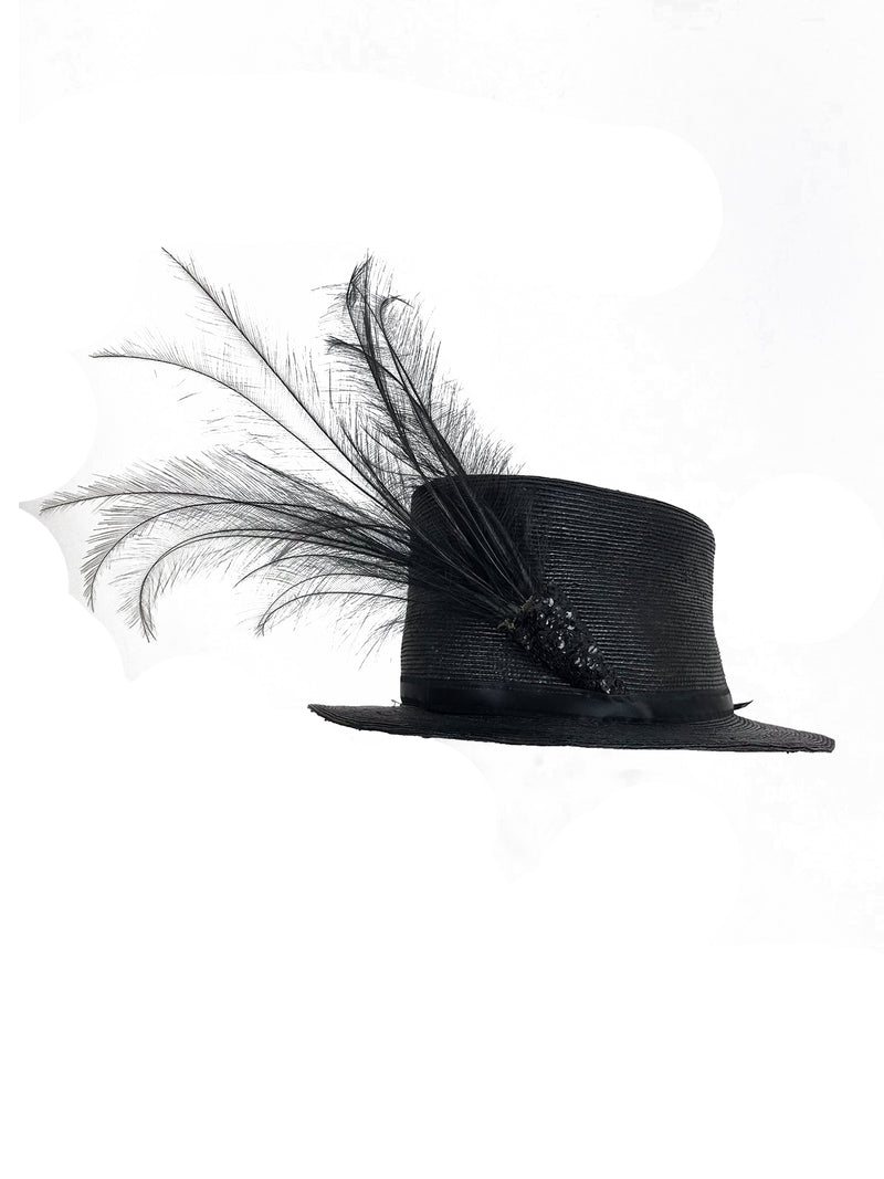 Gorgeous Black Feather Vintage Pasadena Hat Vintage | Accessories | Gorgeous Black Feather Vintage  main image 2