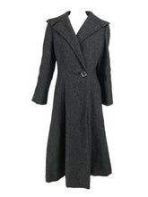 Pauline Trigere Grey Flecked Wool Princess Coat 1950s