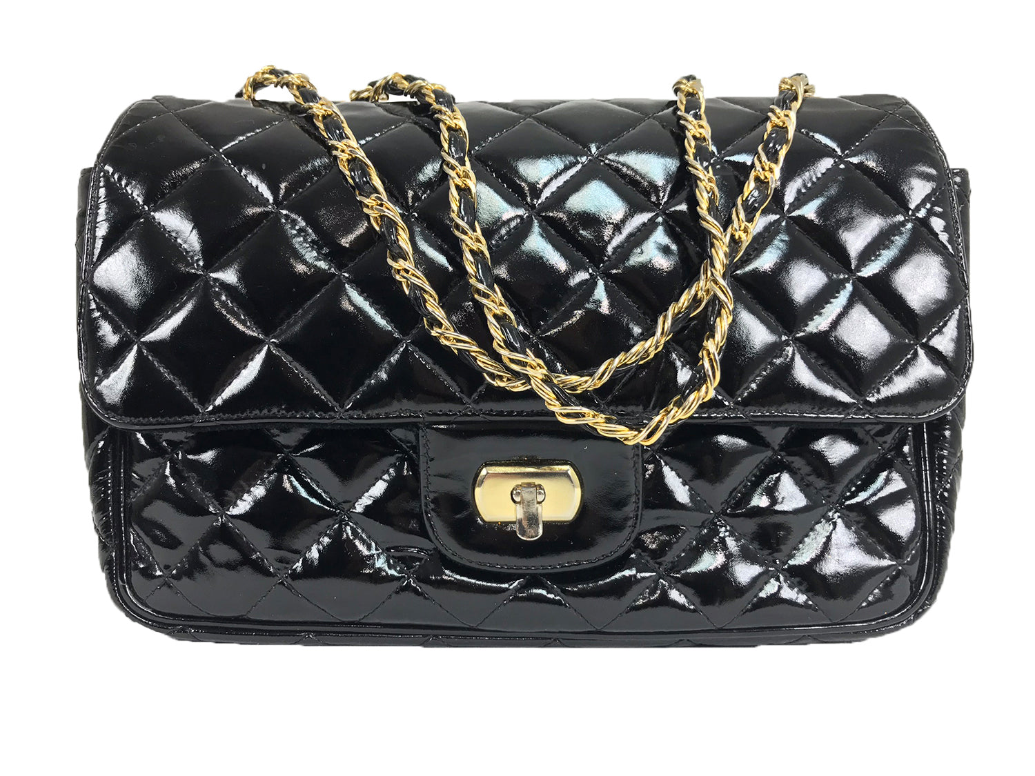 chanel black leather handbag