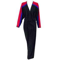 Vintage Bill Tice Color Block Sporty Jumpsuit 1980s