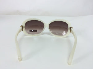 David Yurman cream sunglasses with Sterling silver & gold bands NWT