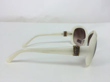 David Yurman cream sunglasses with Sterling silver & gold bands NWT
