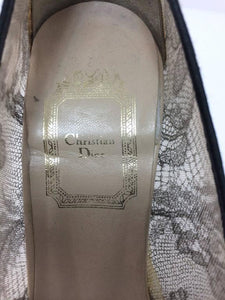 Christian Dior Black Chantilly Lace High Heeled Pumps 36 1/2"
