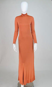 SOLD Christian Dior New York silk jersey maxi dress 1970s