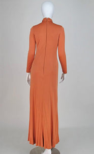 SOLD Christian Dior New York silk jersey maxi dress 1970s