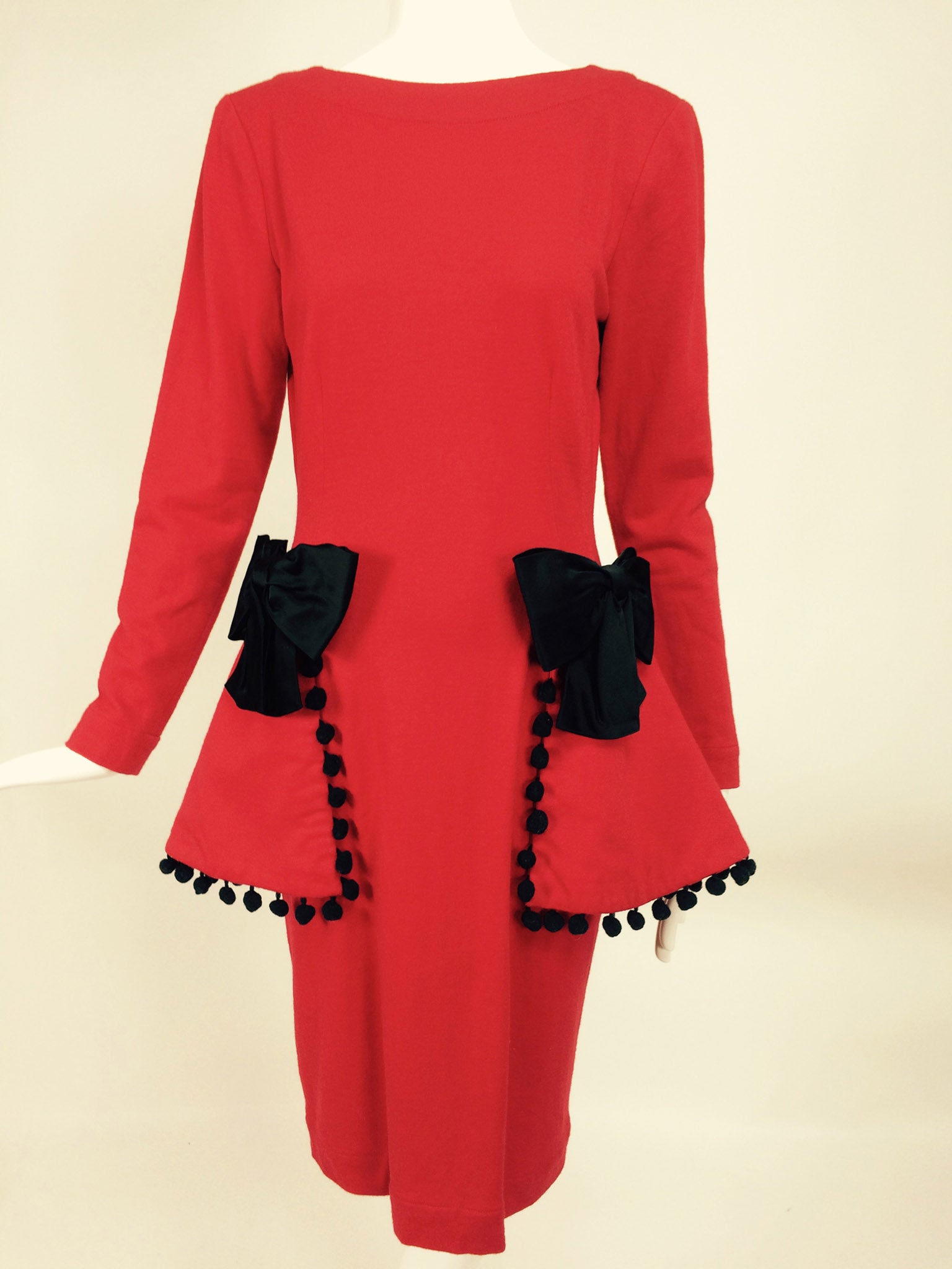 black and red jersey dress SOLD Isabelle Allard Paris with peplum hip bows & pom – Palm Beach Vintage look-lydie-midi-dress-white SHEIN LUNE Cable Knit Perfect for growing girls Neck Size:16.5