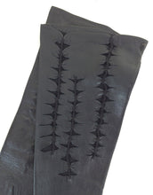 Black Leather Cut Work Gloves France 7  1960s