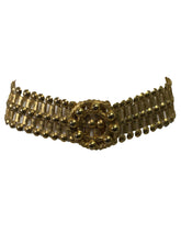 Gold Metal Link Belt with Round Buckle 1980s
