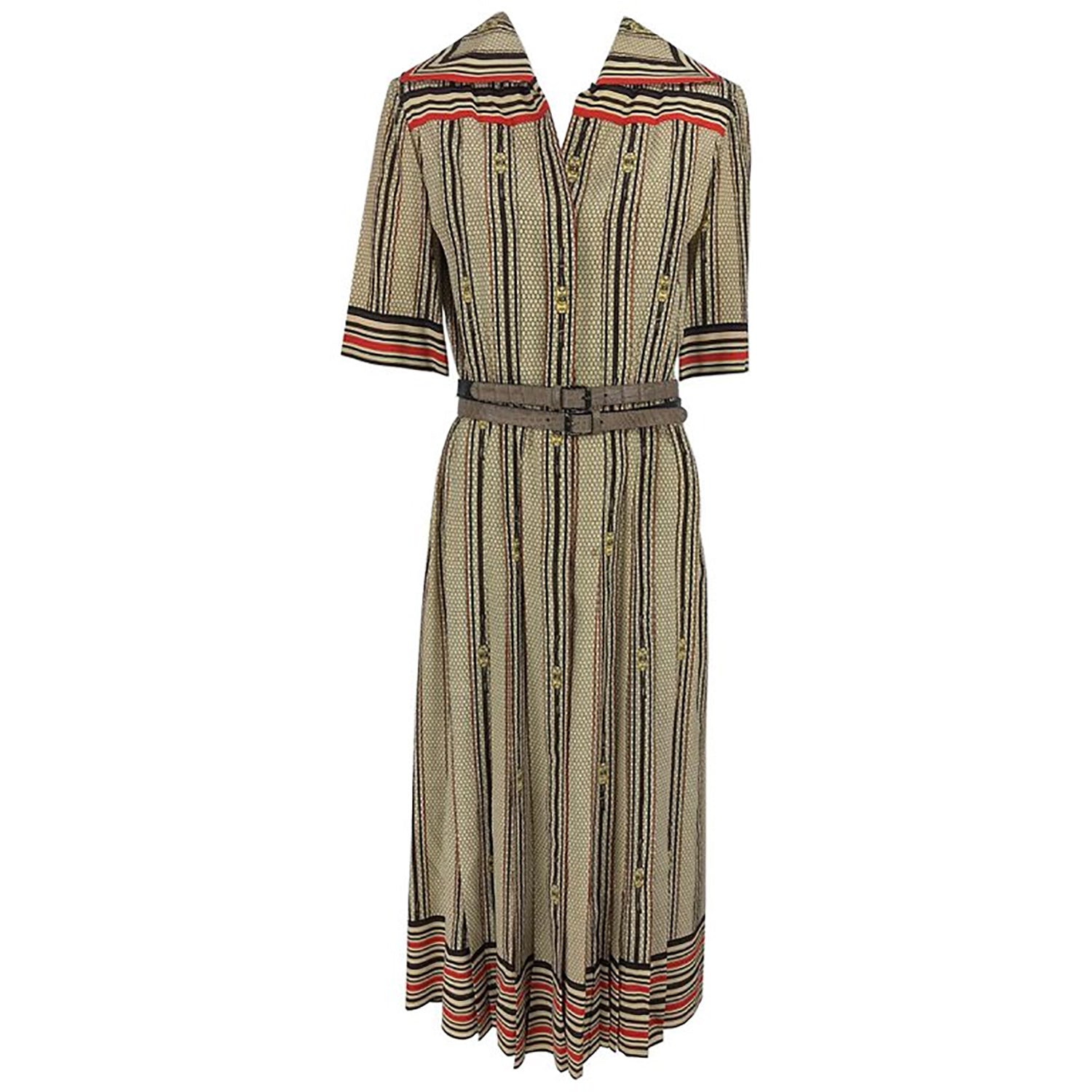 SOLD G Gucci Silk Shirtwaist Dress Rare Logo Print 1970s Palm Beach Vintage SOLD G Gucci Silk Shirtwaist Dress Rare Logo Print 1970s Palm Beach Vintage