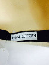 SOLD Halston cream felt 1960s cocktail hat with rhinestone trim