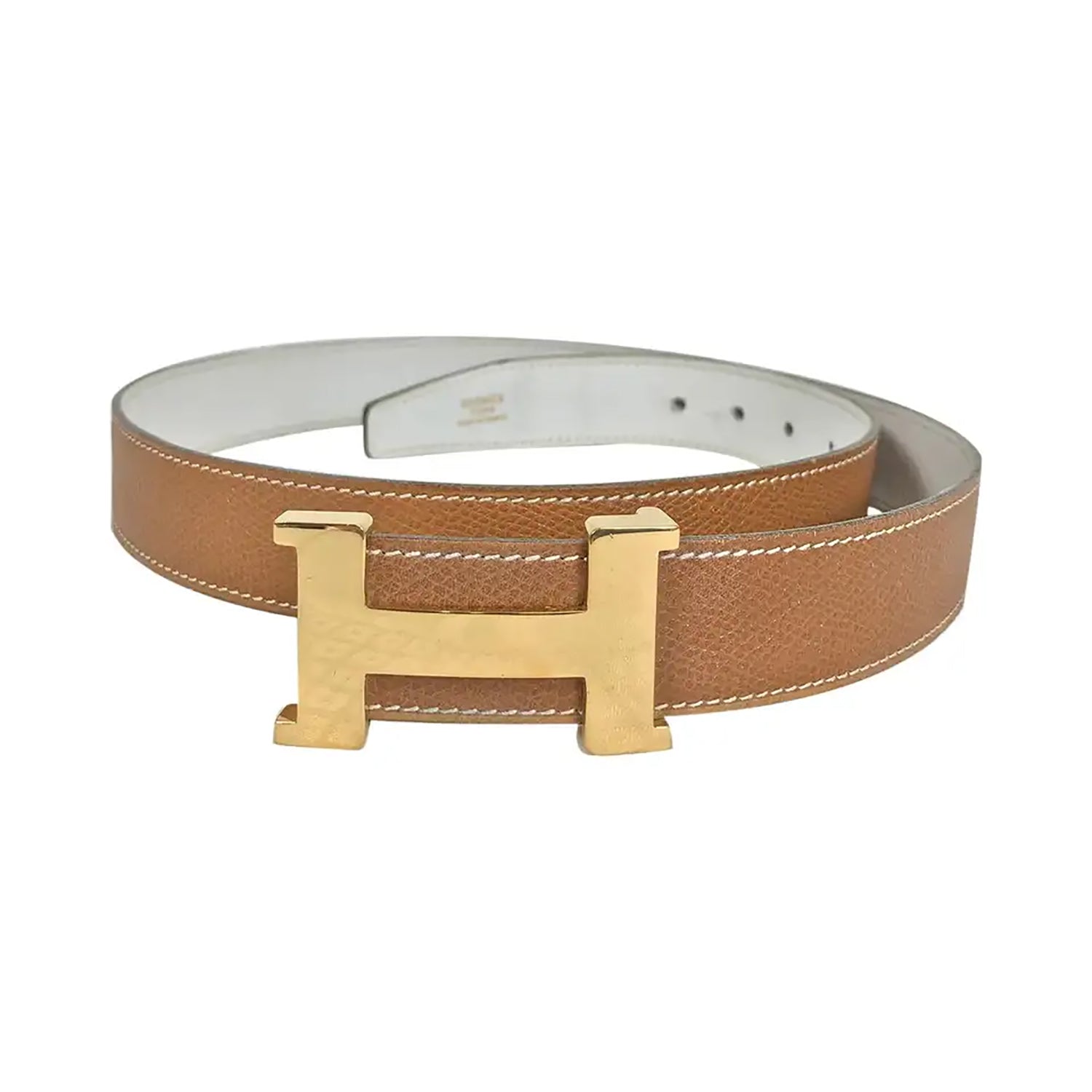 Tan shop hermes belt