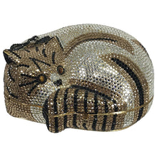 Swarovski Crystal Encrusted Mamma Cat & Kitten Evening Handbag Shoulder bag
