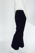 SOLD Chanel Black Wide Leg Cropped Wool Twill Trouser 2008