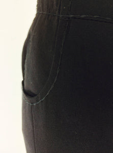 Chanel Black Wide Leg Cropped Wool Twill Trouser 2008