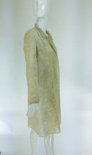 Ivory drawn/counted thread embroidered linen summer coat 1920s