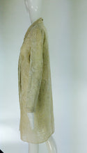 Ivory drawn/counted thread embroidered linen summer coat 1920s