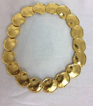 SOLD Kenneth J Lane gold artisan inspired necklace