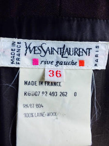 SOLD Yves Saint Laurent brown wool tuxedo jumpsuit 1970s