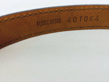 SOLD Moschino black patent belt with silver heart buckle