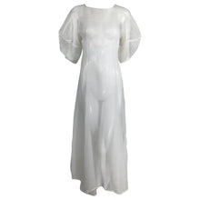 SOLD Vintage 1930s Sheer White Organza Lantern Sleeve Gown