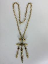 SOLD Henry Perichon Gilded metal renaissance style necklace 1960s