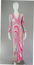 SOLD Emilio Pucci Silk Jersey V Plunge Neckline Maxi Dress 1970s