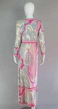 SOLD Emilio Pucci Silk Jersey V Plunge Neckline Maxi Dress 1970s