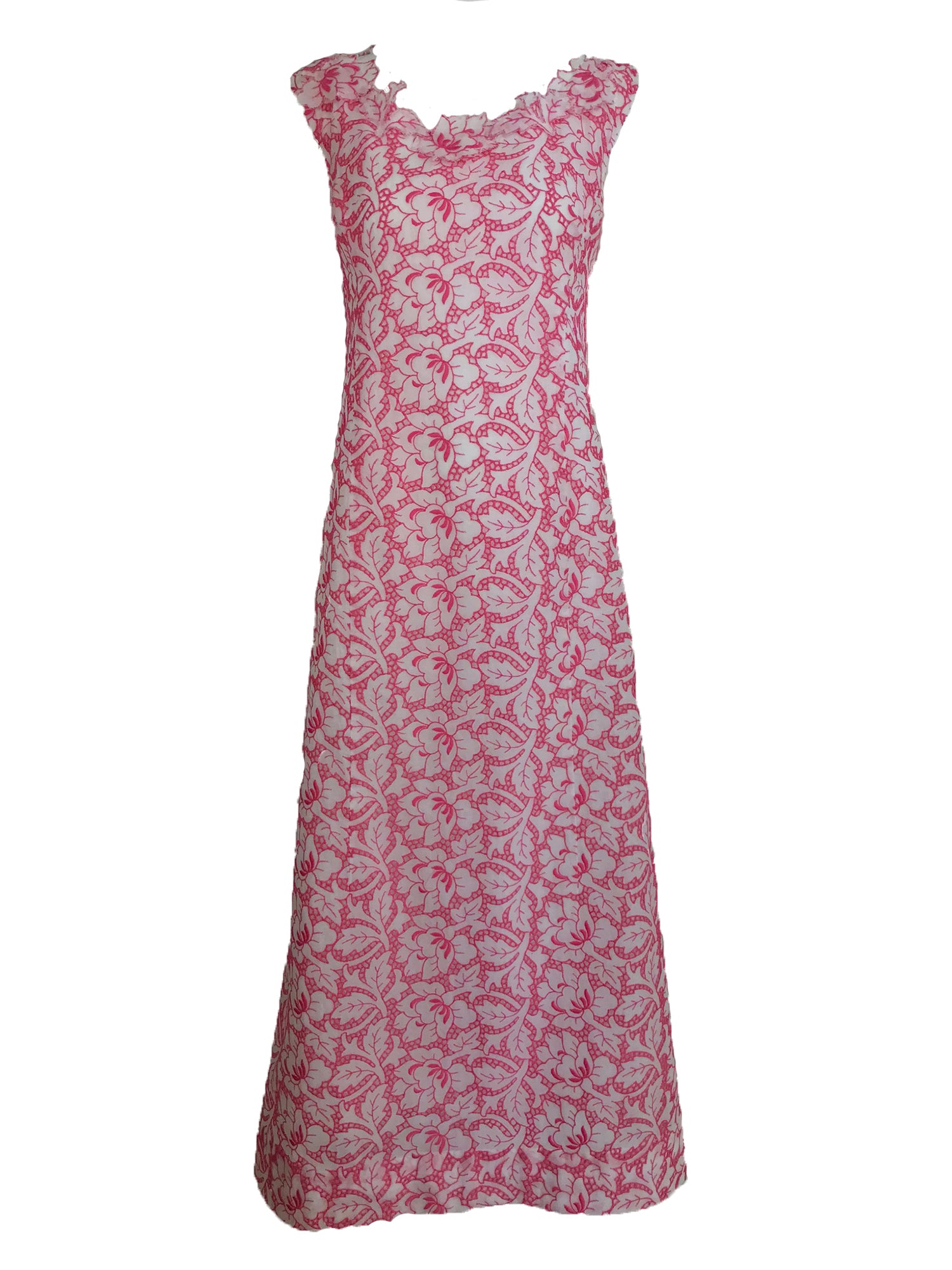 Vintage 1960s Pink and White cut Work Organza Classic Palm Beach Eveni – Palm Beach Vintage
