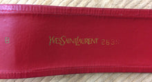 Yves Saint Laurent Red Cotton Corset Cord and Leather Tie Front Belt 1970s