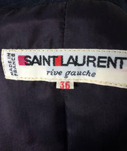 SOLD Yves Saint Laurent black velvet & taffeta fitted bodice flare hem cocktail dress