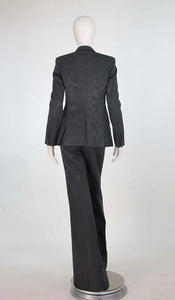Gucci Tom Ford Grey Faille Pant Set with Tags