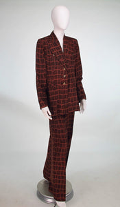 Todd Oldham Silk Animal Print Trouser Set 1990s