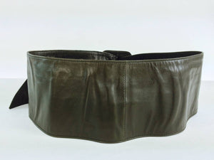 SOLD Prada buttery soft wide leather contour belt 36