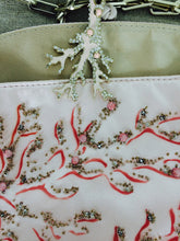 SOLD Valentino Garavani hand painted & beaded coral jewel evening bag