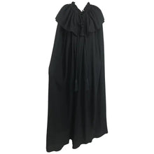 Vintage Yves Saint Laurent Black Wool Cape 1970s