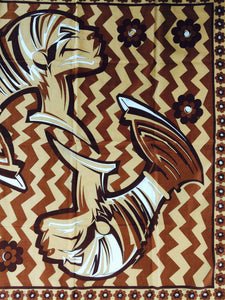 SOLD Pucci cotton scarf African design print 1970s